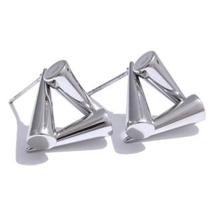 Minimalist Stainless Steel Triangle Stud Earrings